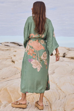 Spell Floridian Reversible Robe - Sage