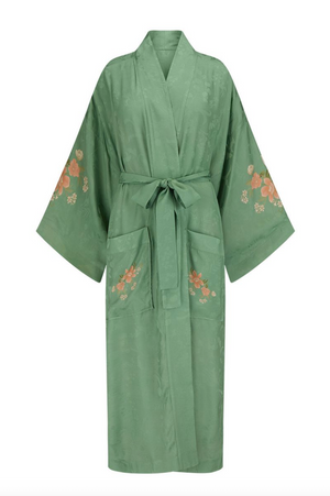 Spell Floridian Reversible Robe - Sage