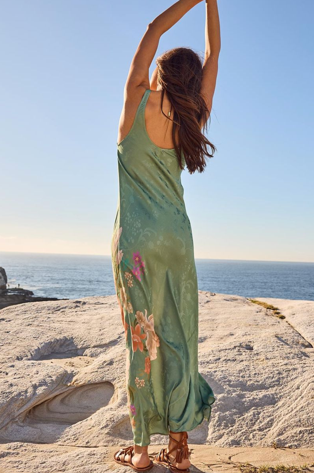 Spell Floridian Bias Dress - Sage