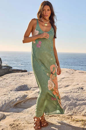 Spell Floridian Bias Dress - Sage