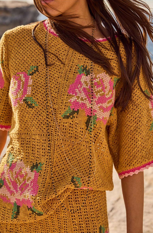 Spell Coastal Granny Top - Mustard