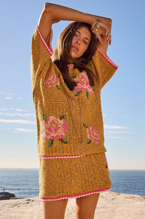 Spell Coastal Granny Top - Mustard