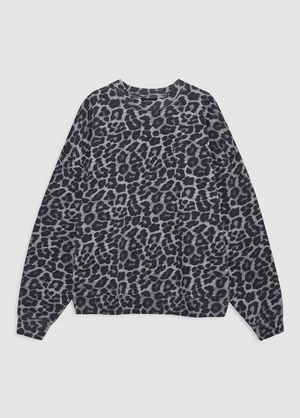 Anine bing Miles Sweatshirt - Grey Leopard