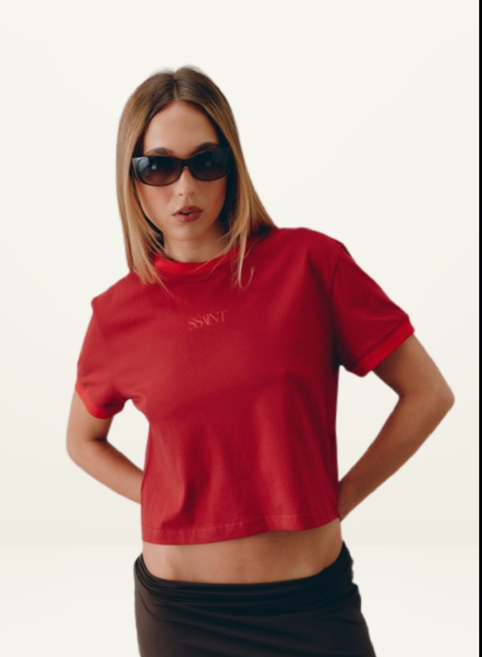 Ssaint Logo Baby Tee - Red