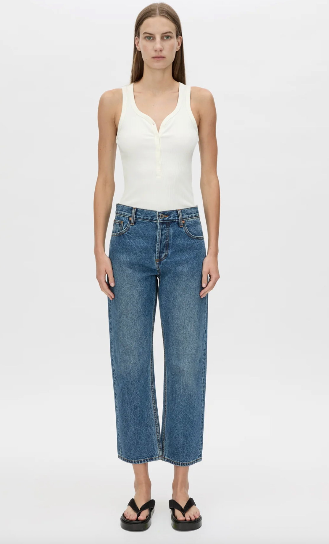 Camilla and Marc Nora Button Down Tank - Soft White