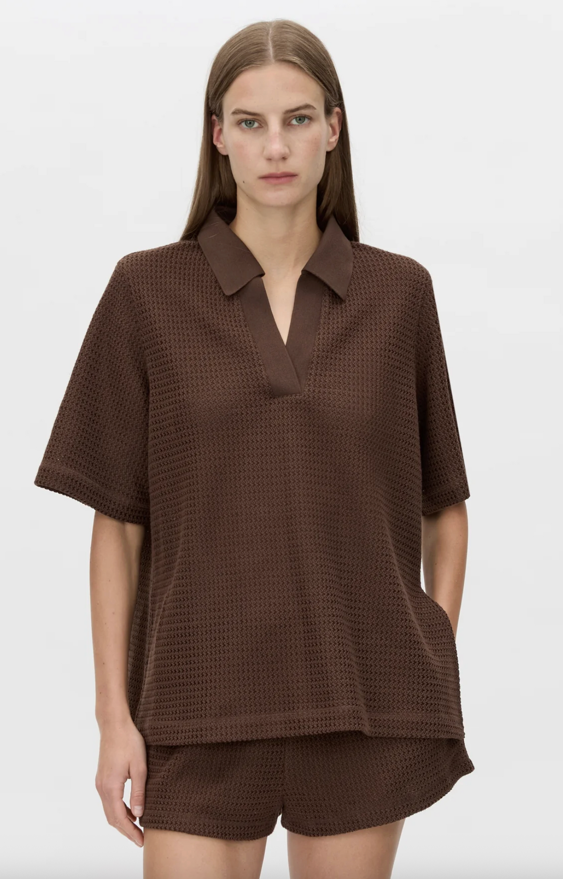 Camilla and Marc Turrell Collard Tee - Chocolate