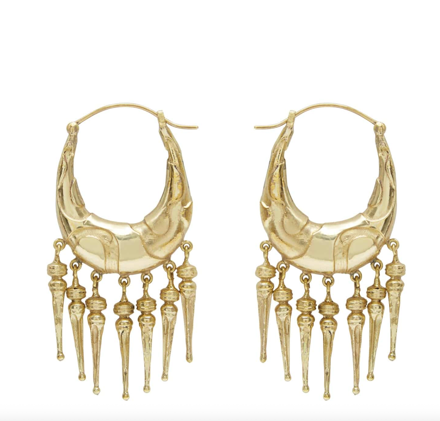 Alemais Le Jardin Spike Drop Hoop Earrings