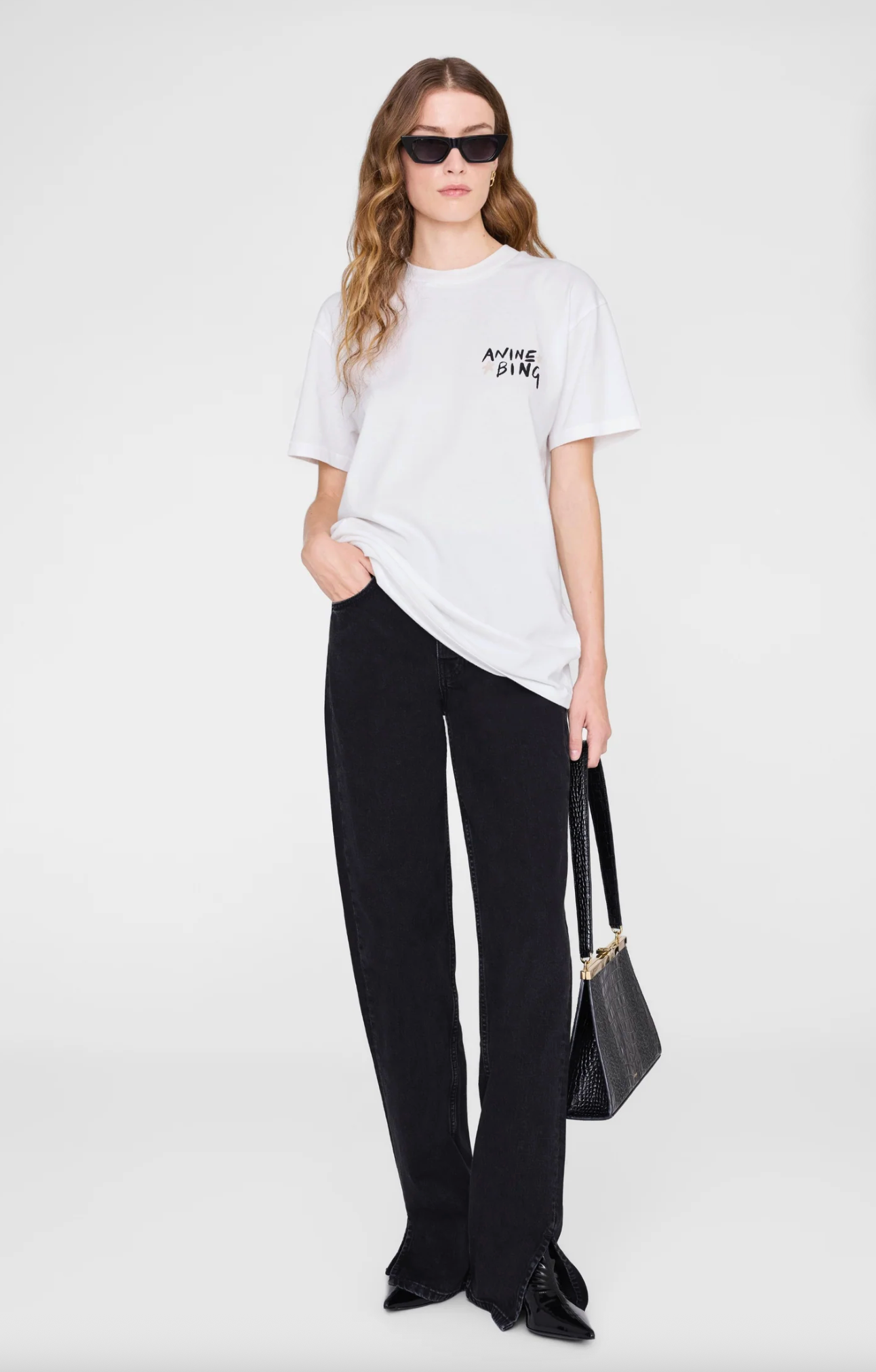 Anine Bing Walker Tee Empowerment - Ivory