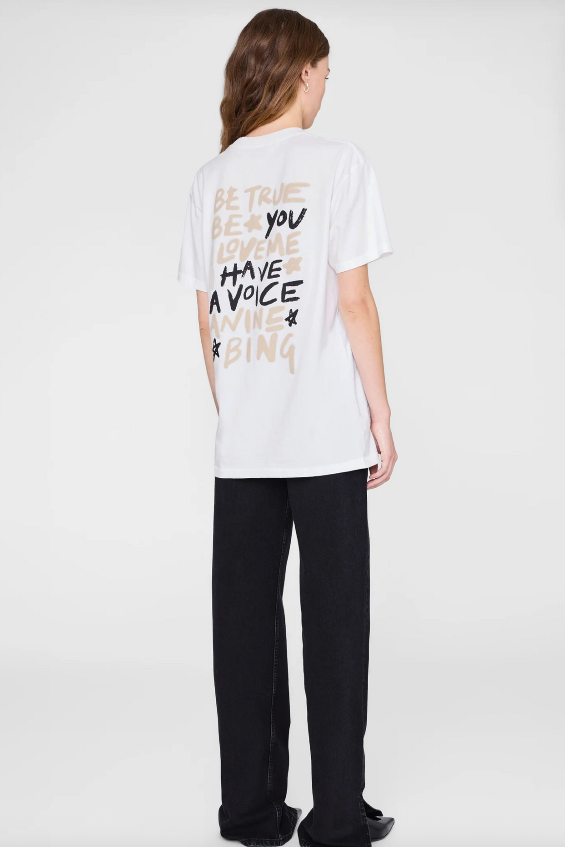 Anine Bing Walker Tee Empowerment - Ivory