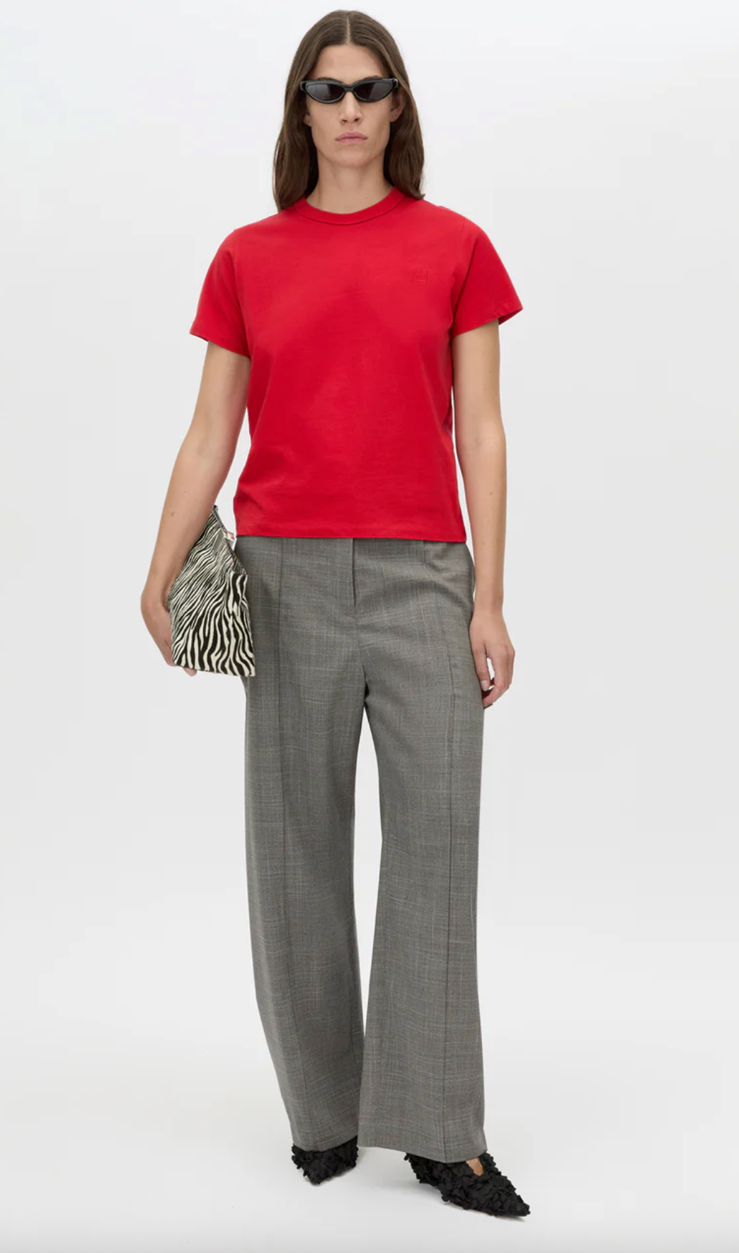 Camilla and Marc Rosa Monogram Neat Fit Tea - Poppy Red