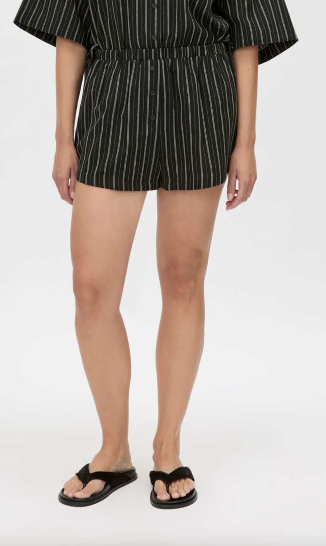 Camilla and Marc Takashi Short - Black Pinstripe