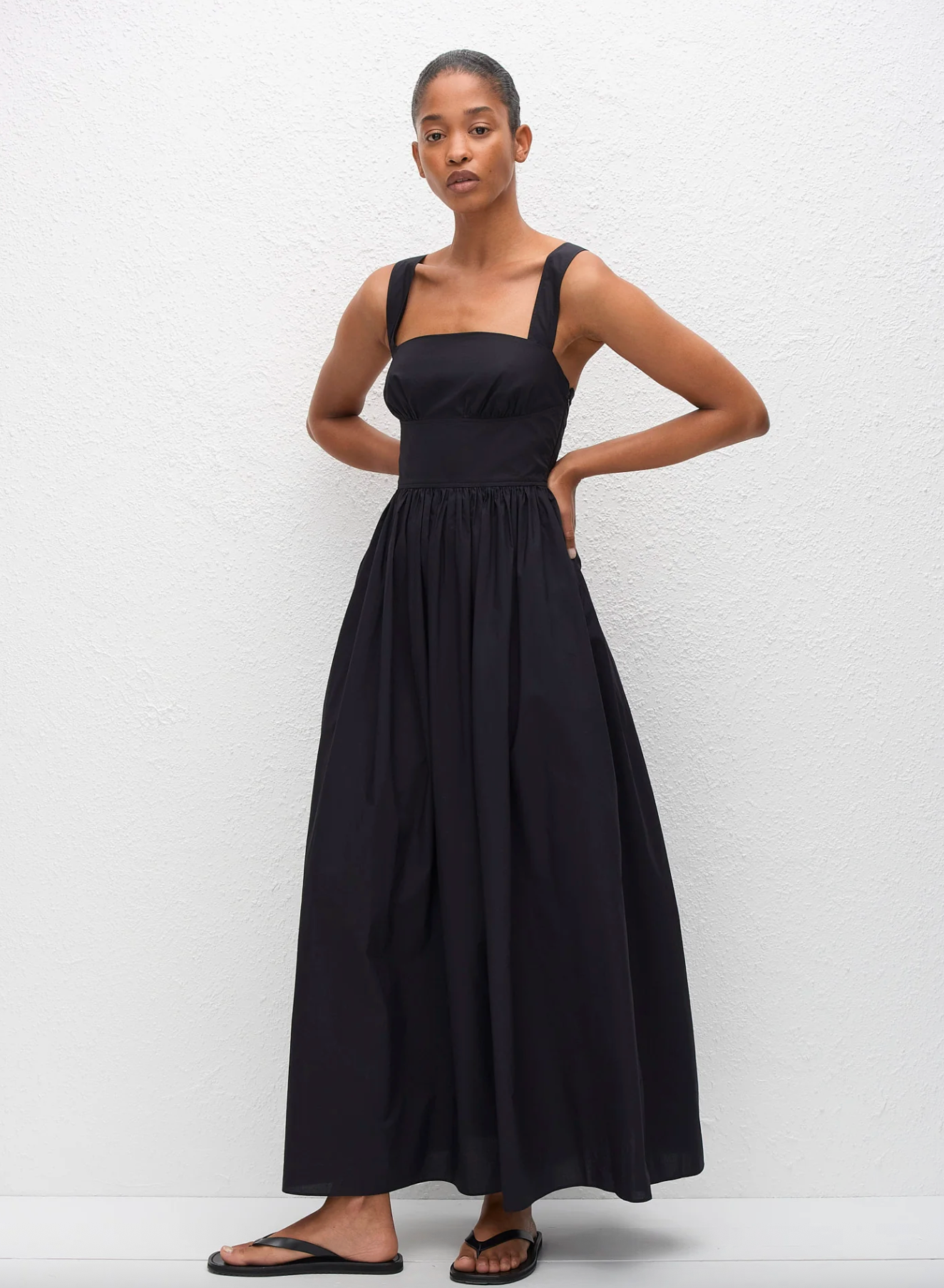 Matteau Crossback Midi Dress - Black