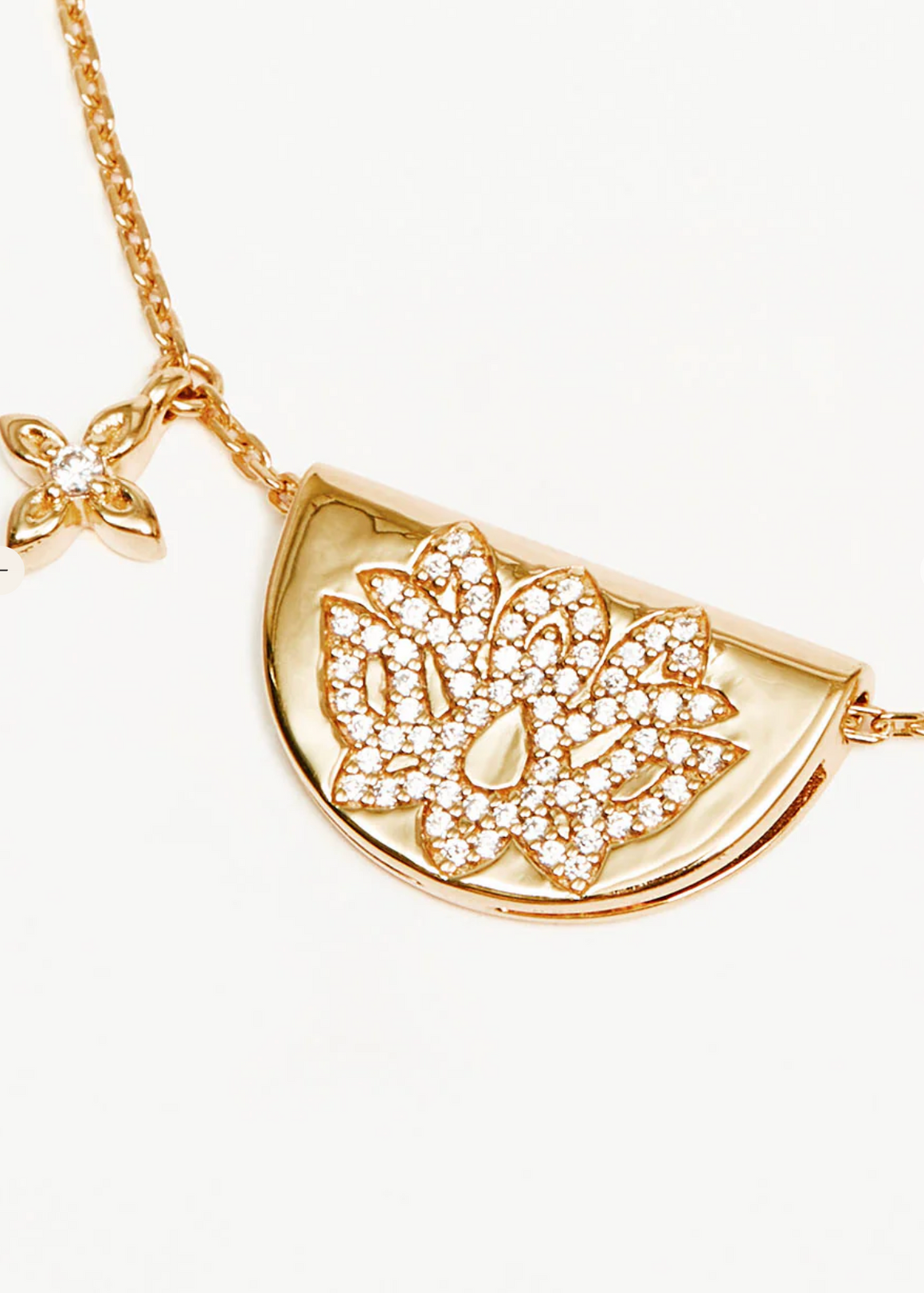 By Charlotte 18k Gold Vermeil Live In Light Lotus Necklace