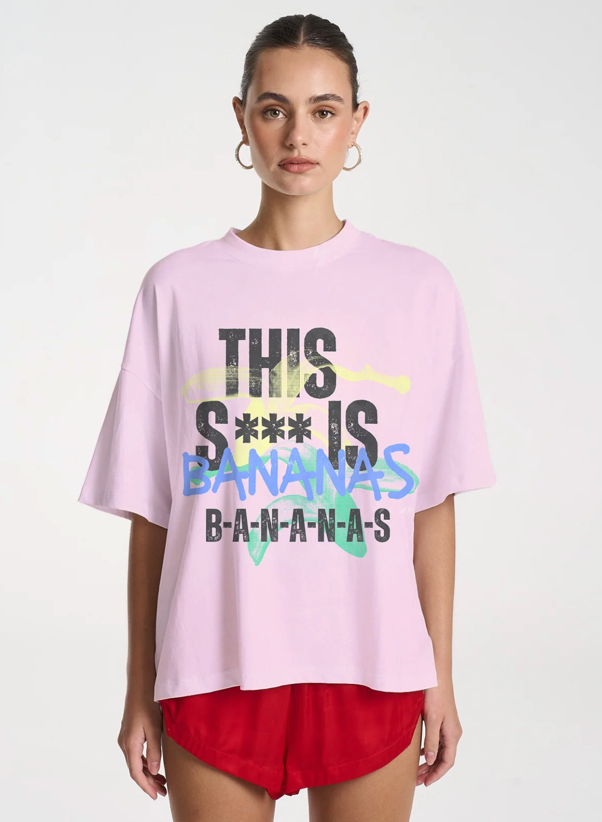 Summi Summi Bananas OS Tee - Pink