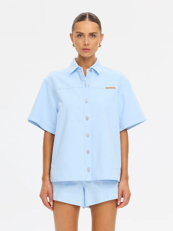 Kivari Marla Denim Shirt - Sky