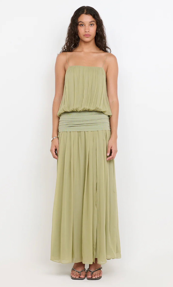 Bec and Bridge Camille Blouson Dress - Pistachio