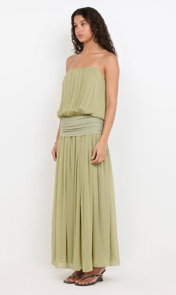 Bec and Bridge Camille Blouson Dress - Pistachio
