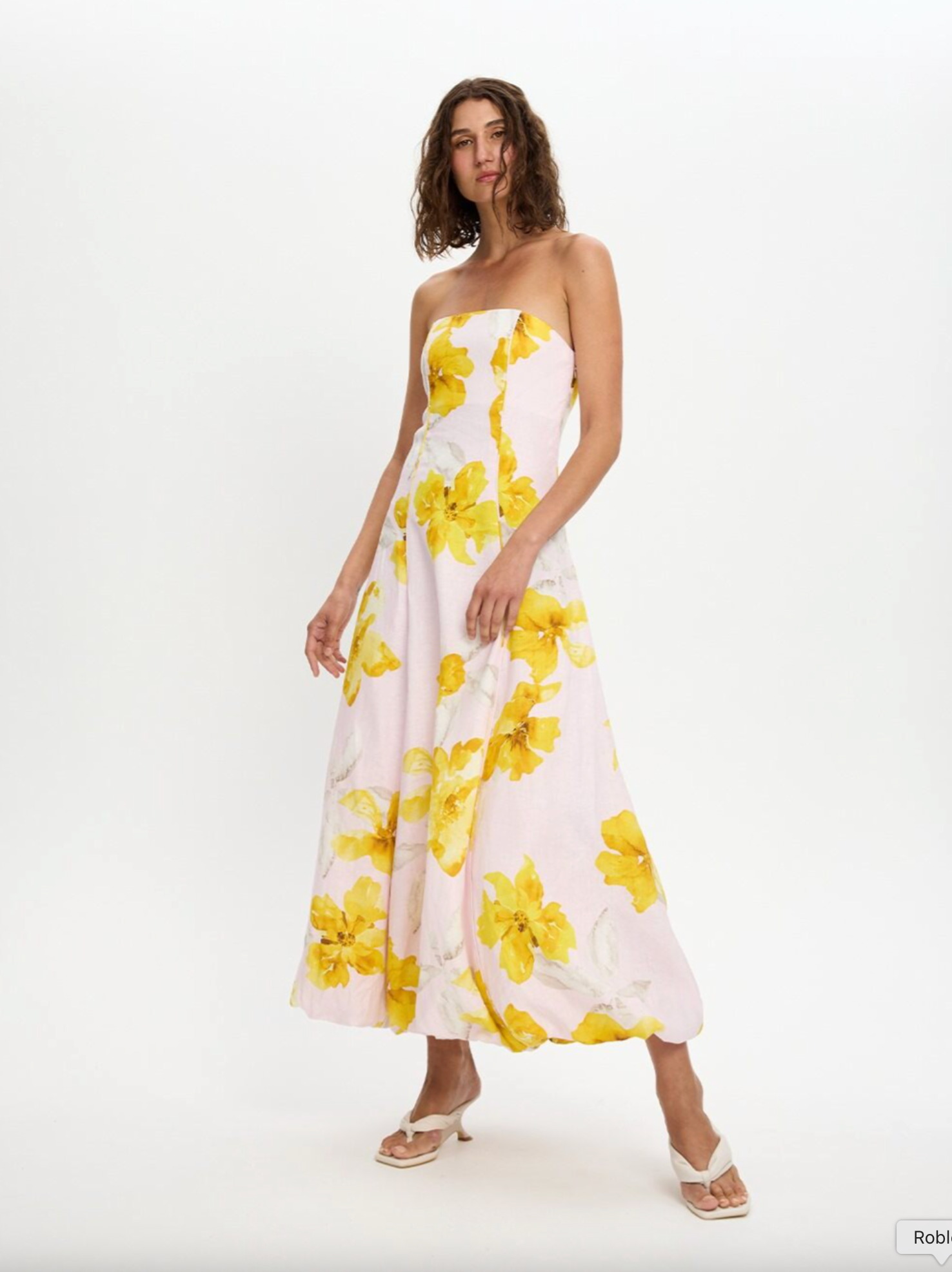 Kivari Francine Strapless Maxi - Pink/Yellow