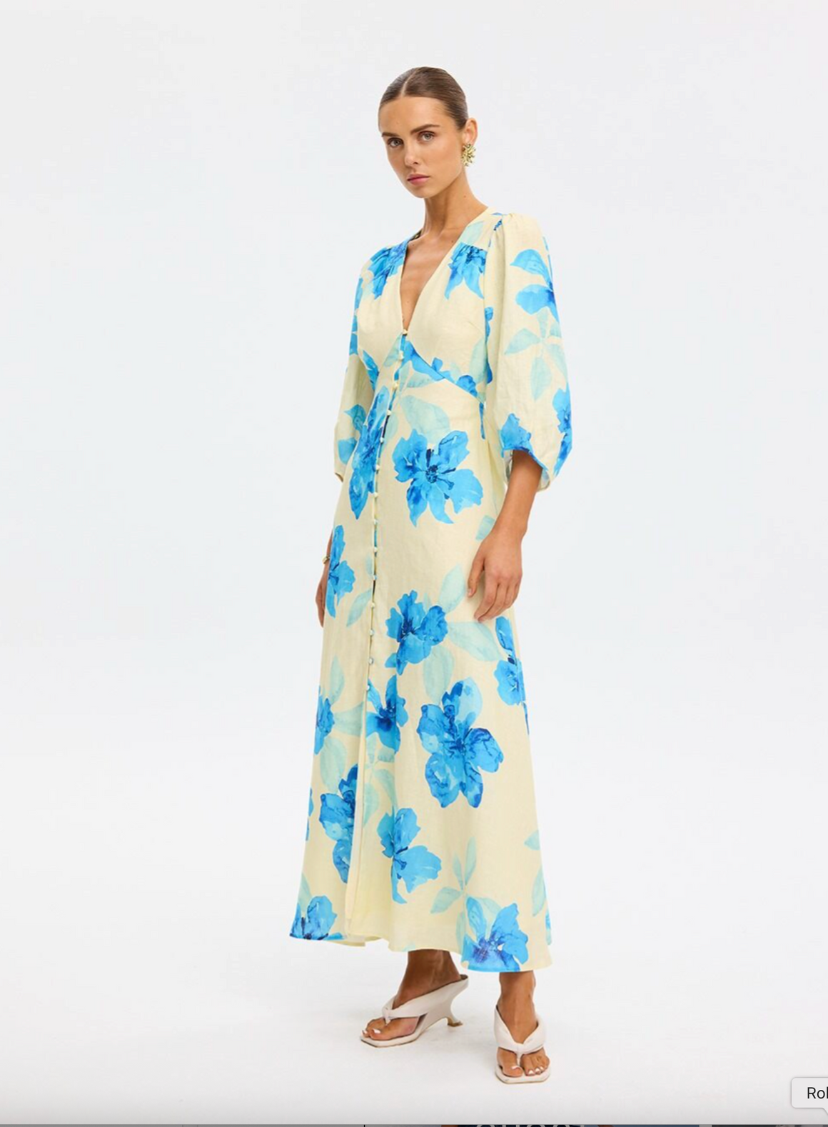 Kivari Sophie Maxi Dress - Yello/Blue