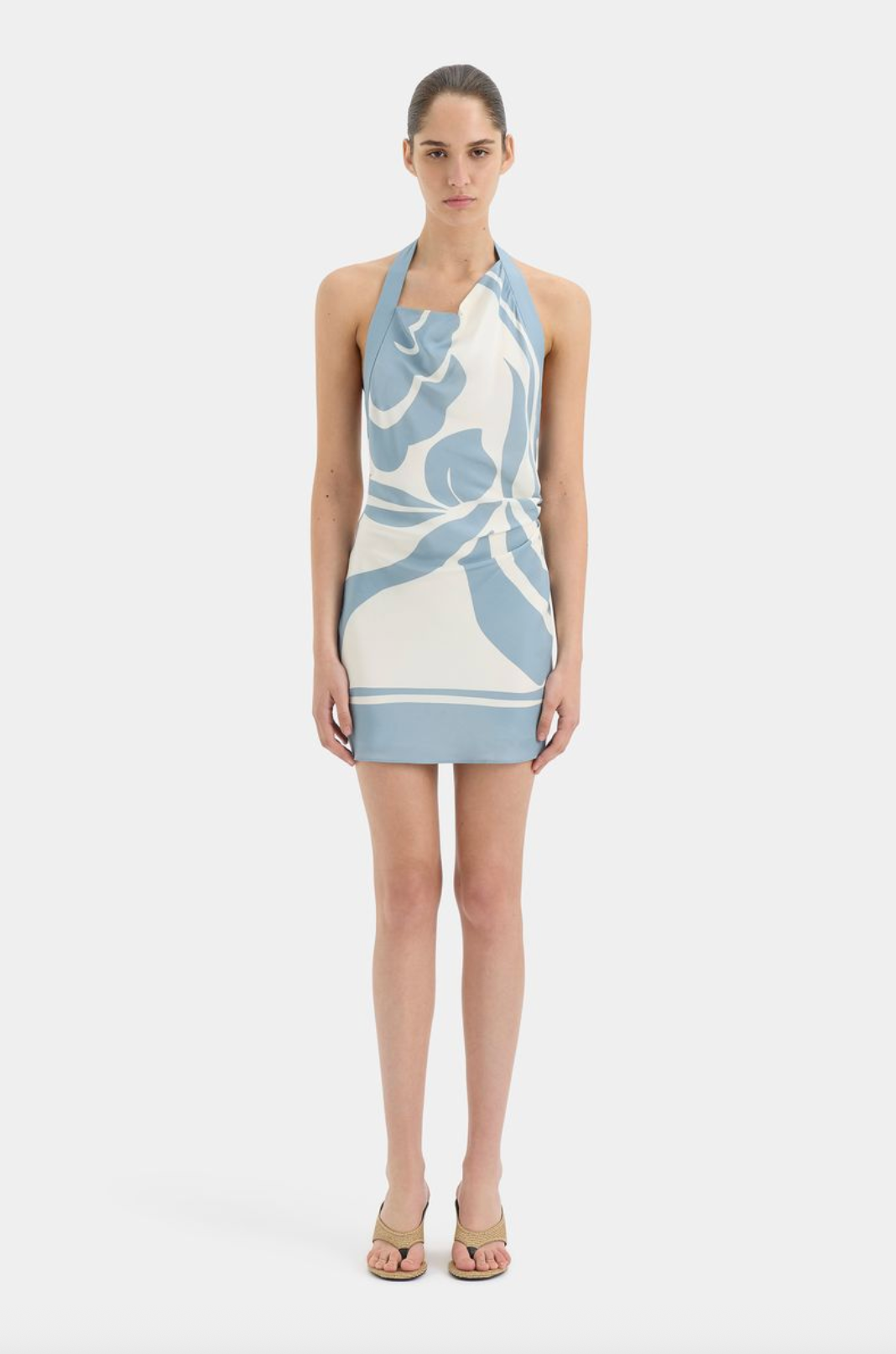 SIR. Lilou Halter Mini Dress - Liora Blue