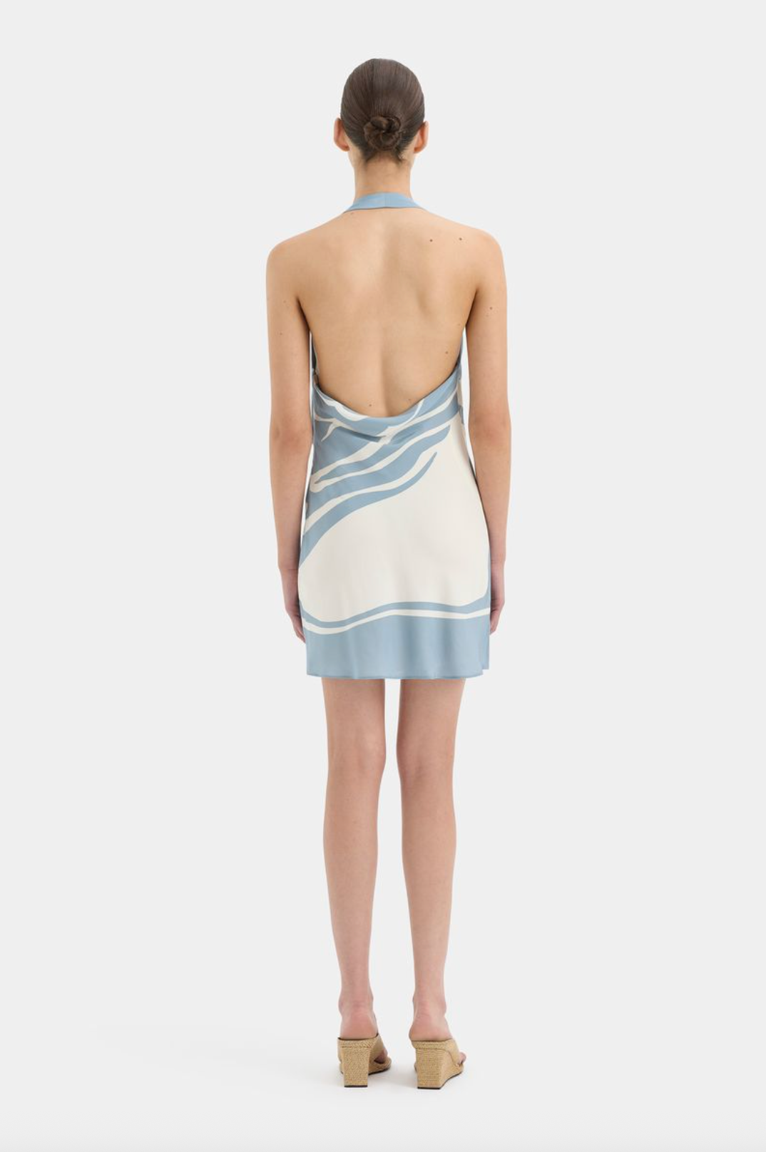 SIR. Lilou Halter Mini Dress - Liora Blue