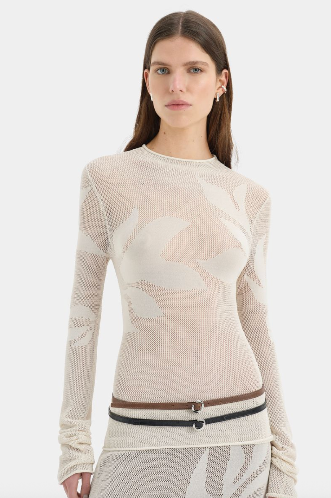 SIR. Solange Long Sleeve Top - Natural