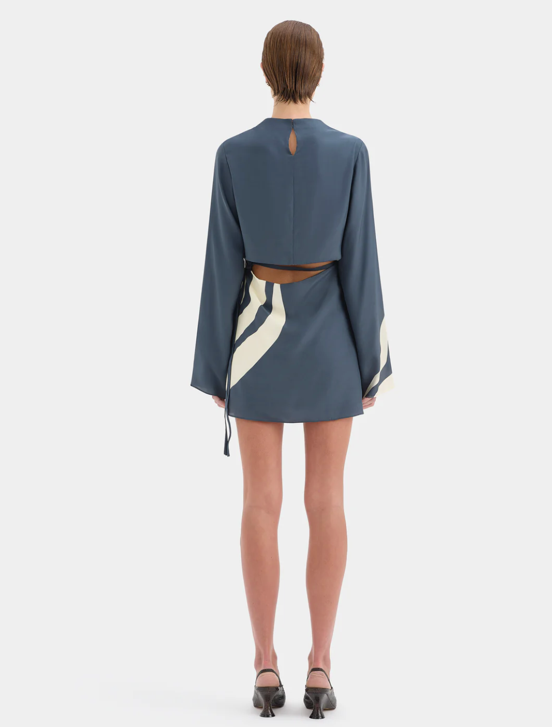 SIR. Lilou Mini Dress - Liora Charcoal Blue