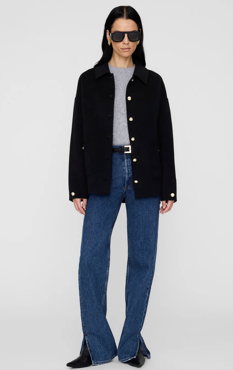 Bassike Luca Jacket - Black Cashmere Blend