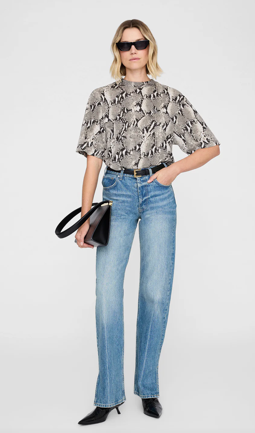 Anine Bing Avi Tee - Washed Python