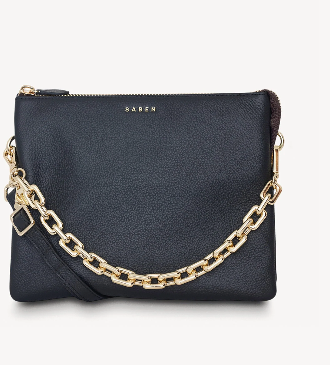 Saben Matilda Crossbody - Black + Tonal Chain