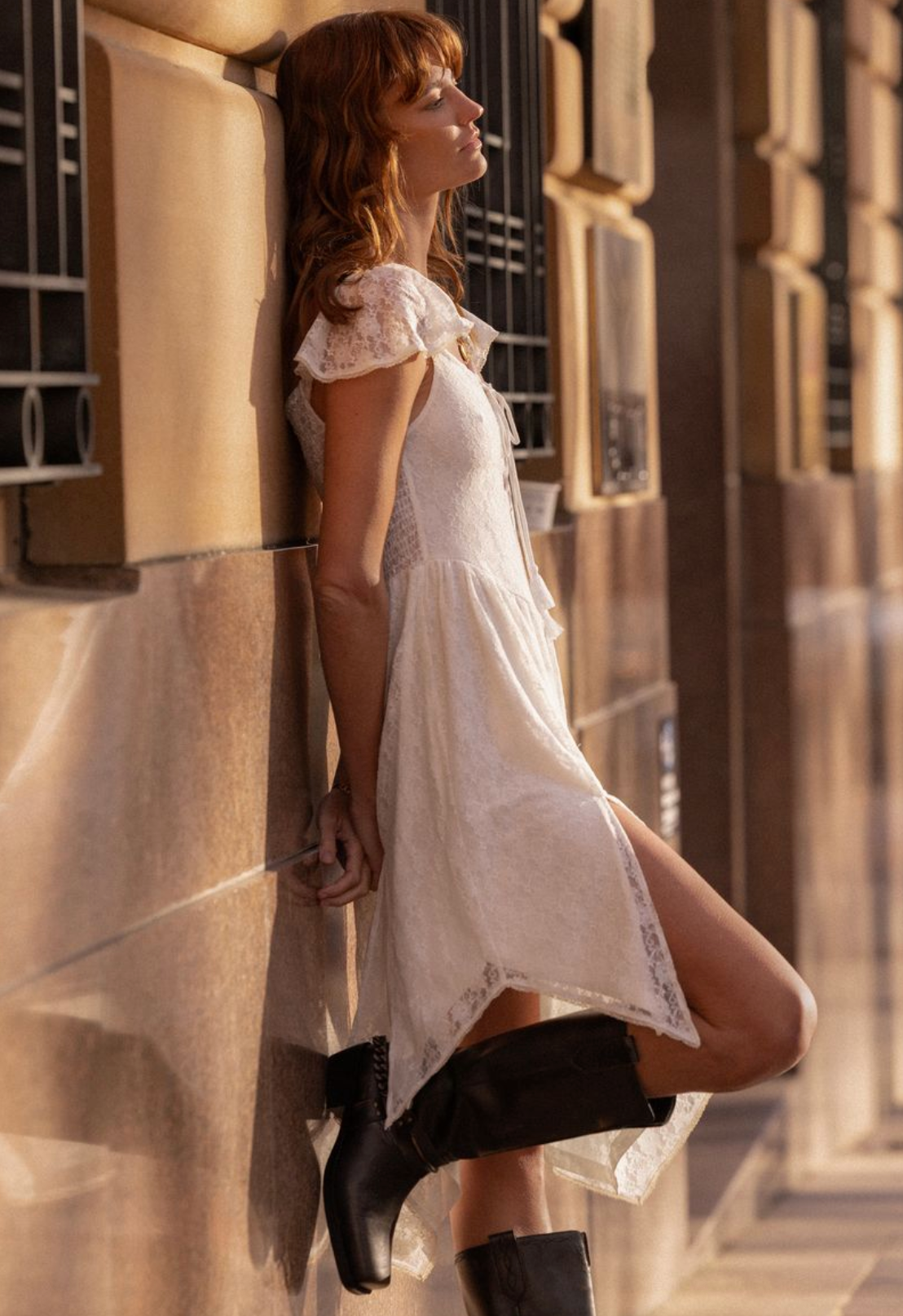 Spell Glastonbury Lace Dress - Antique White