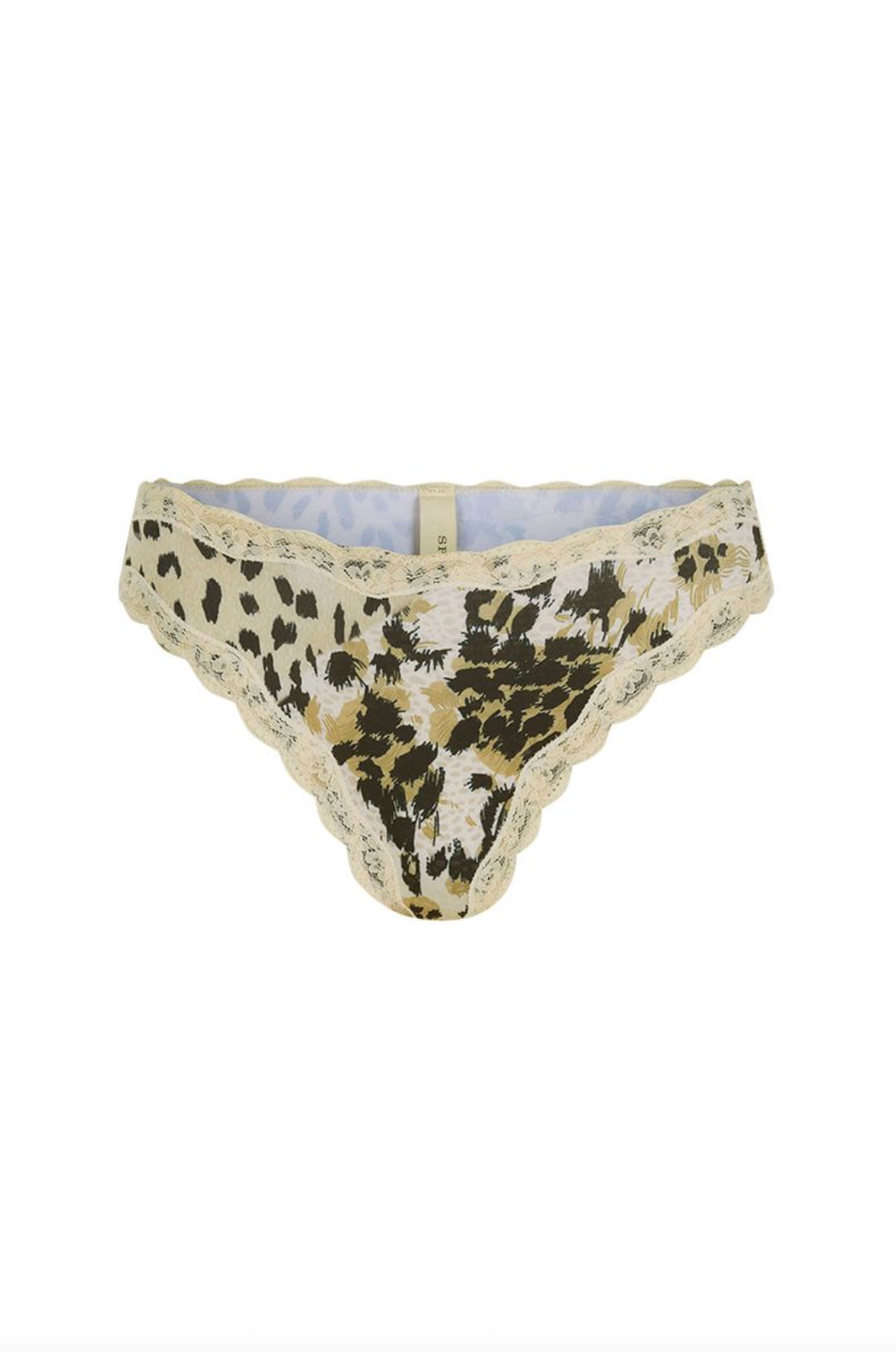 Spell Snow Leopard Lace Brief - Animal