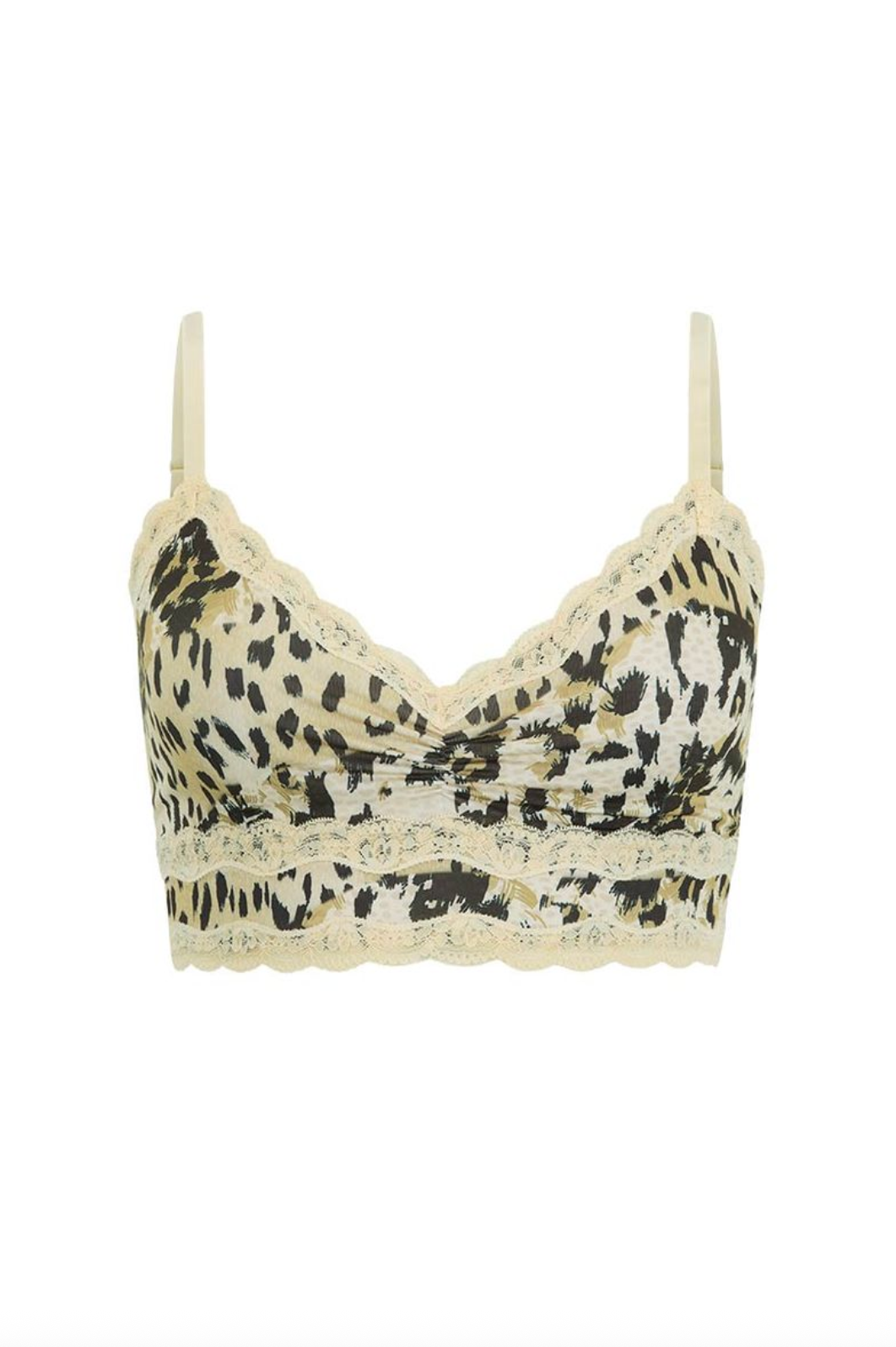Spell Snow Leopard Lace Bralette - Animal