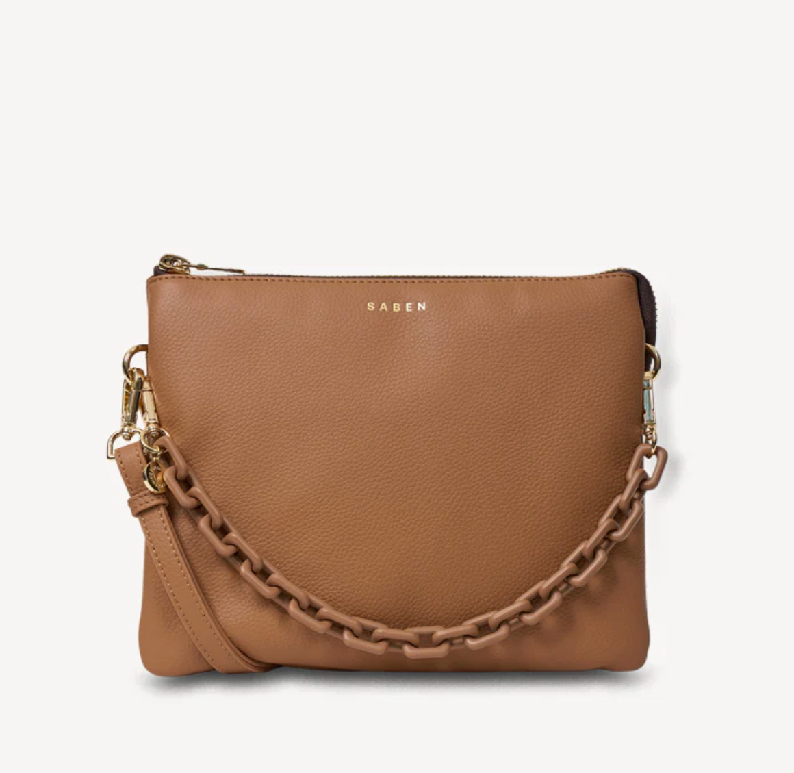 Saben Matilda Crossbody - Toffee + Tonal Chain