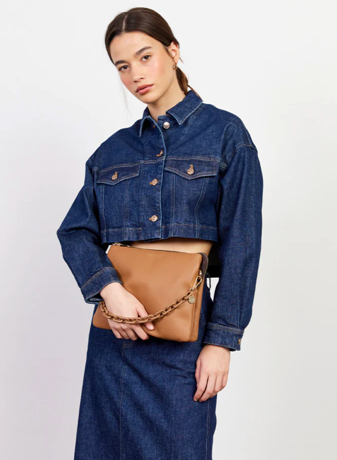 Saben Matilda Crossbody - Toffee + Tonal Chain