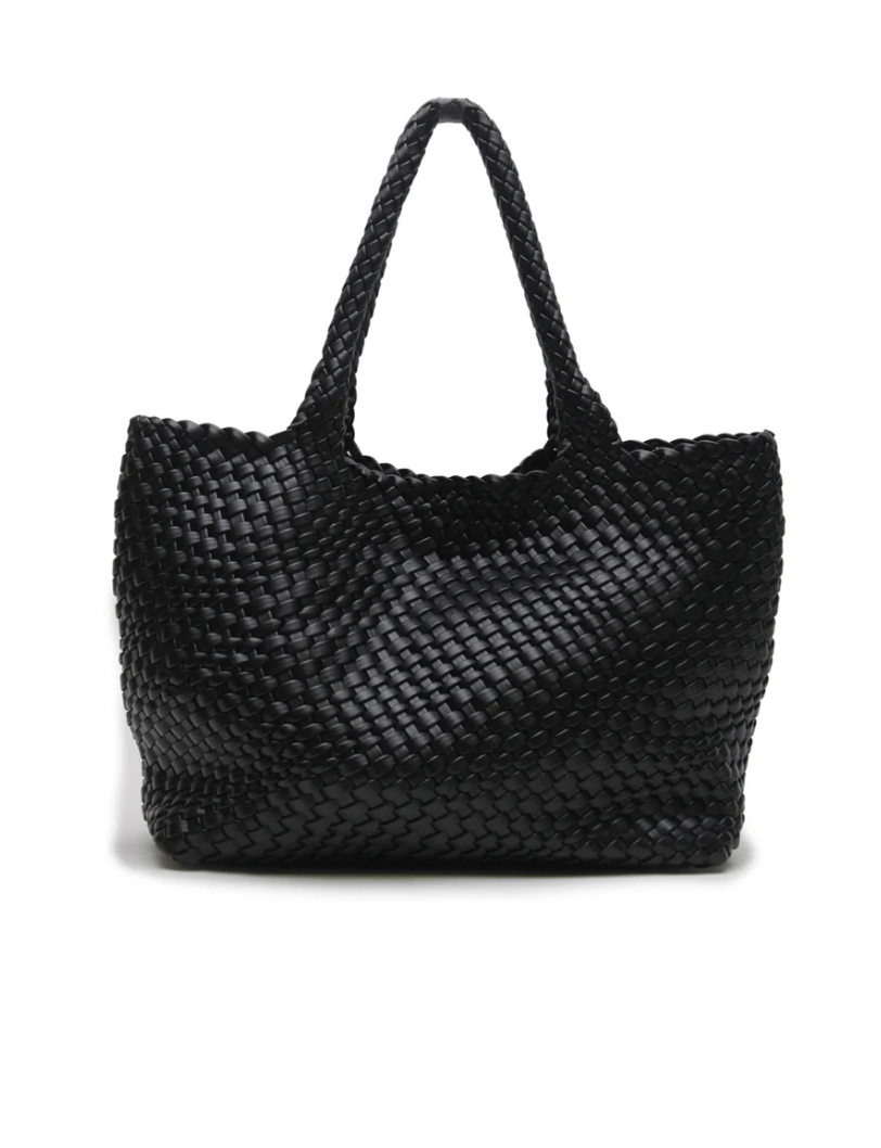La Tribe Woven Tote Bag - Black