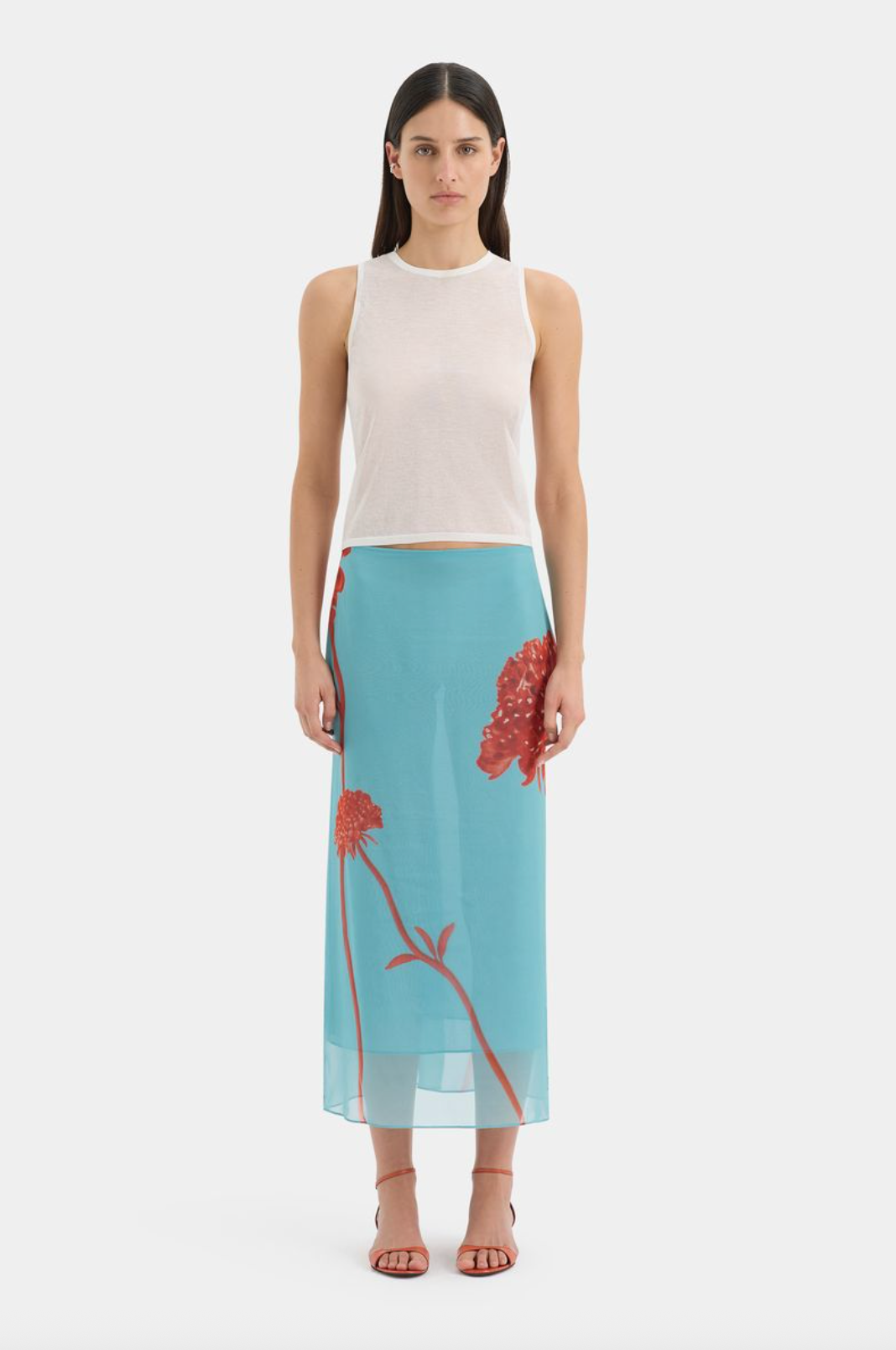 SIR. Amelie Midi Skirt - Flore