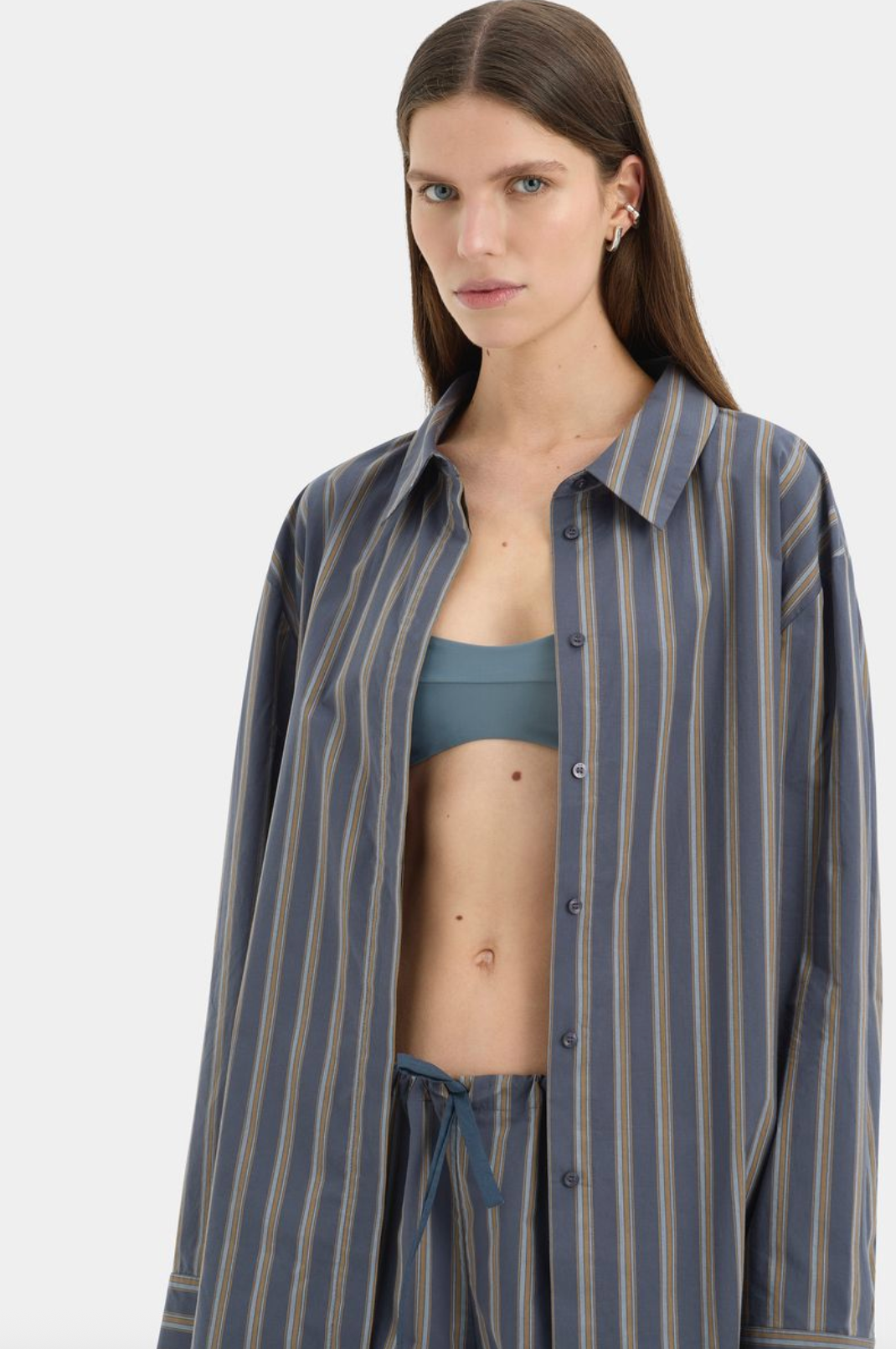 SIR. Milo Shirt - Charcoal Stripe