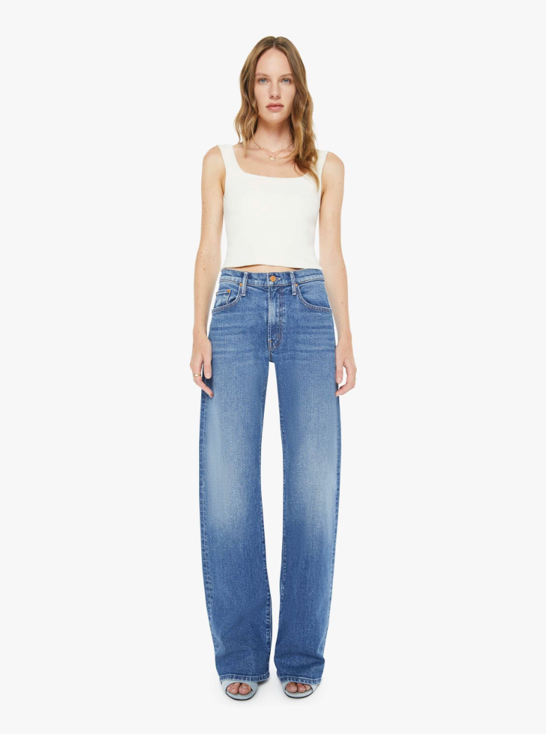 Mother Denim The Mid Rise Lasso Heel - Knick Knack Paddy Whack