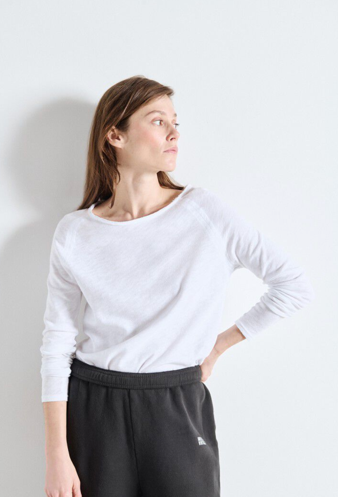 American Vintage Womens L/S T-Shirt Sonoma - White