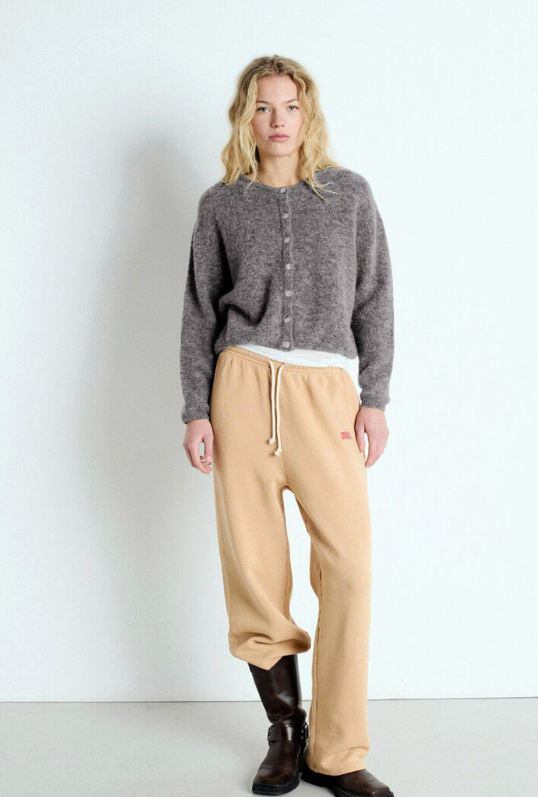 American Vintage Womens Cardigan Vitow - Steel Melange