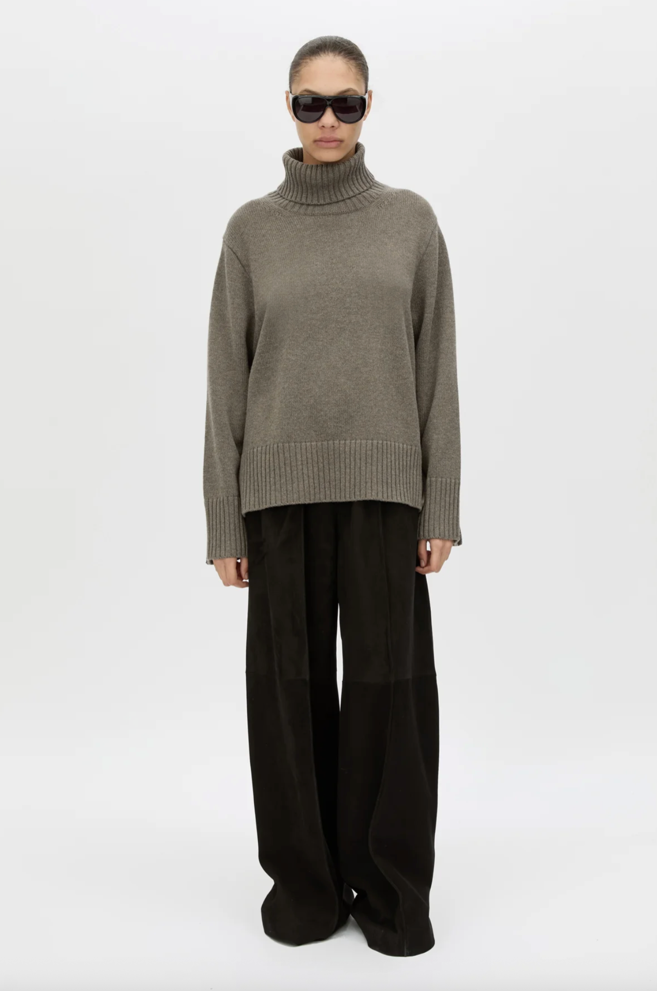 Camilla and Marc Crawford Knit Roll Neck Sweater - Squirrel