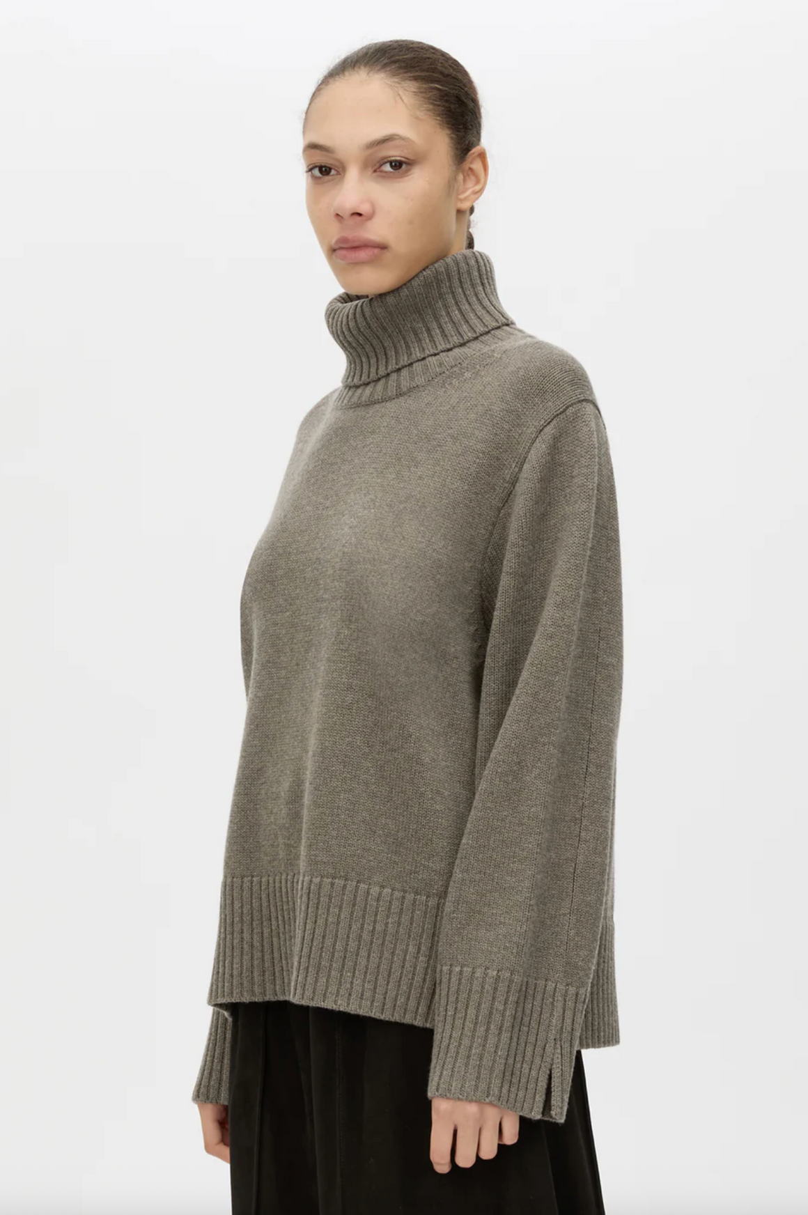 Camilla and Marc Crawford Knit Roll Neck Sweater - Squirrel