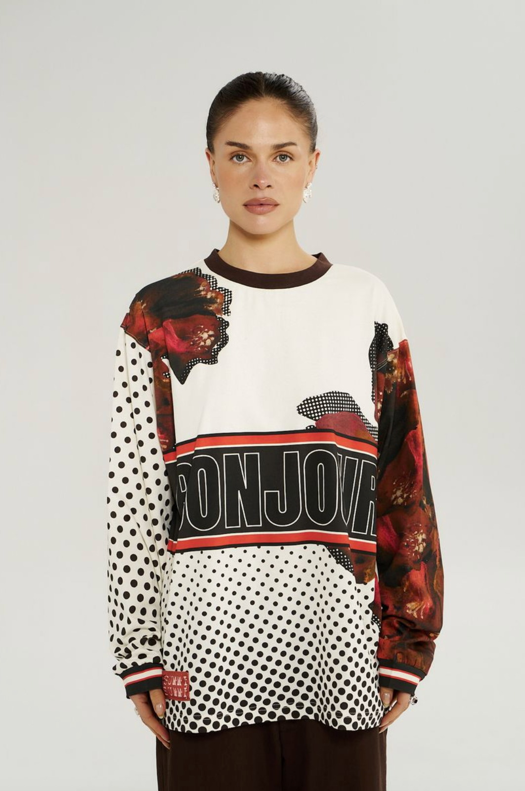 Summi Summi L/S Racer Tee - Chocolate Choux