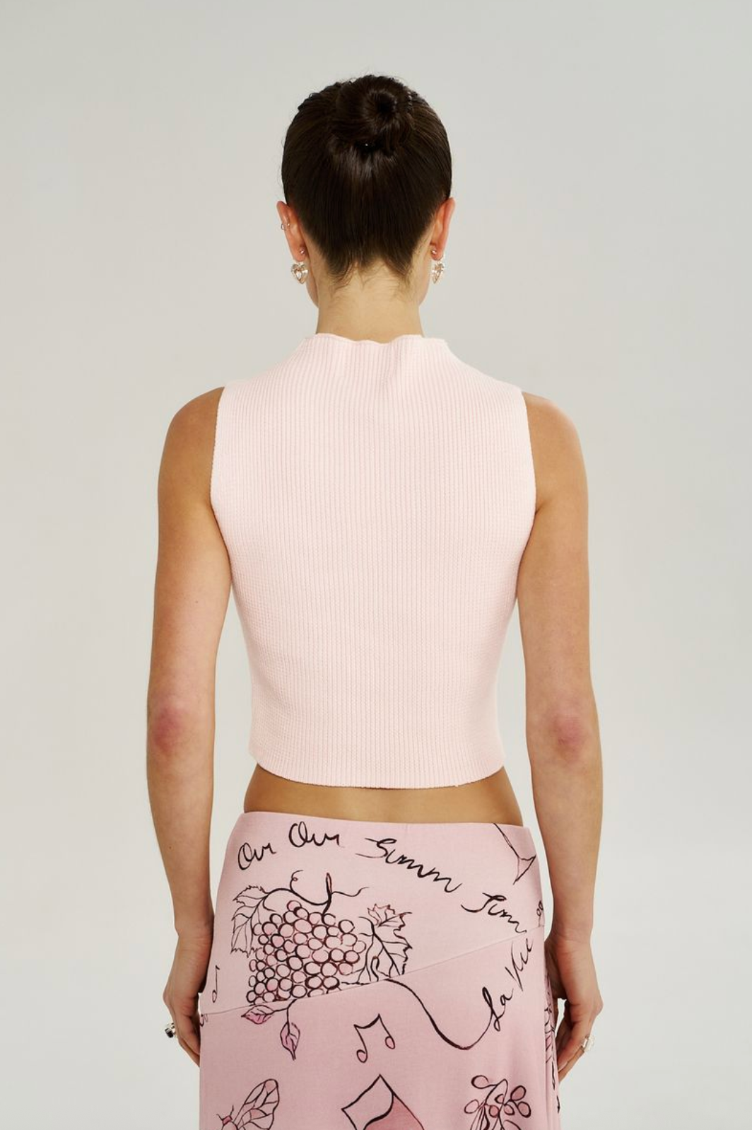 Summi Summi Knit High Neck Tank - Dusty Rose