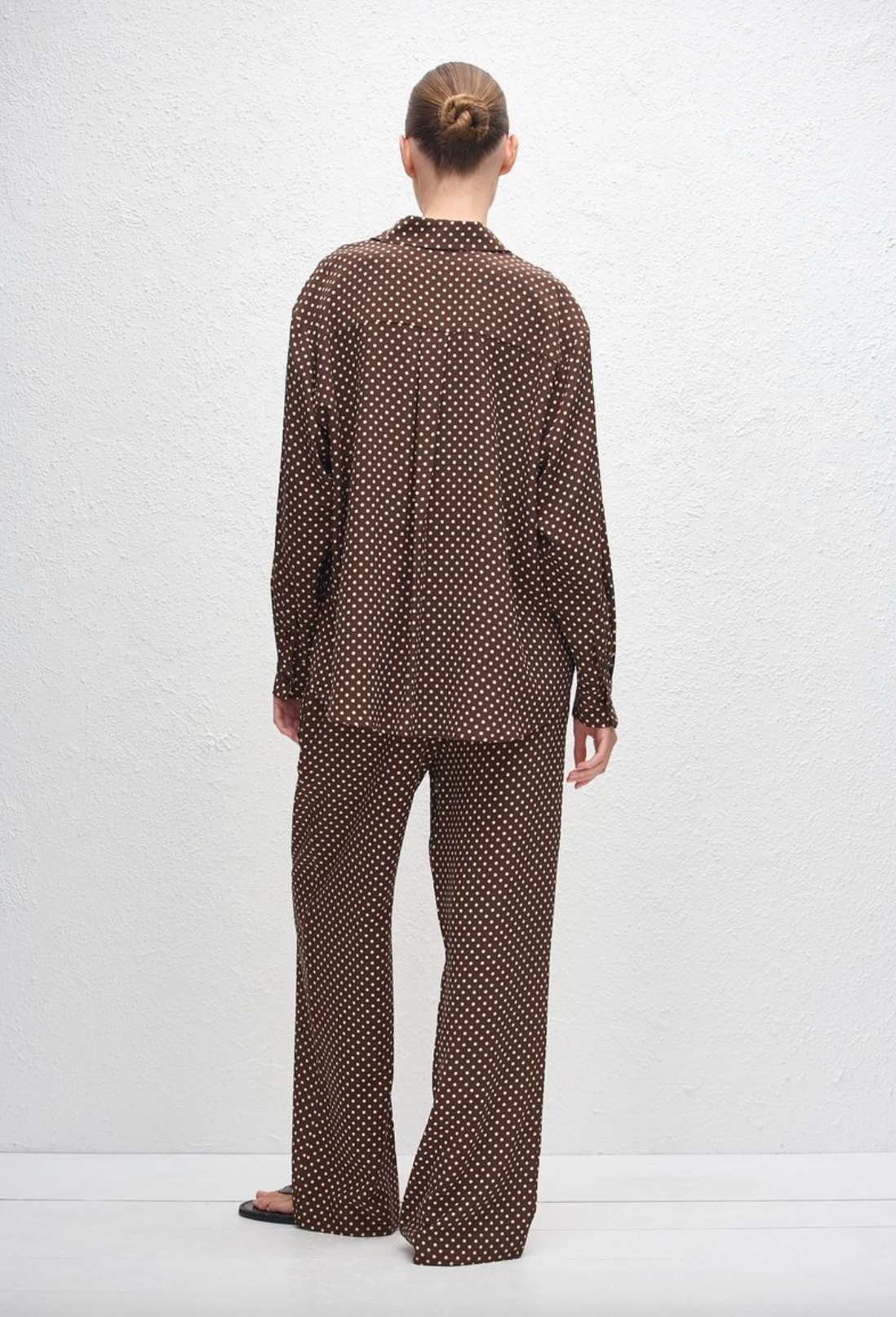 Matteau Drawstring Trouser - Polka Dot Chocolate
