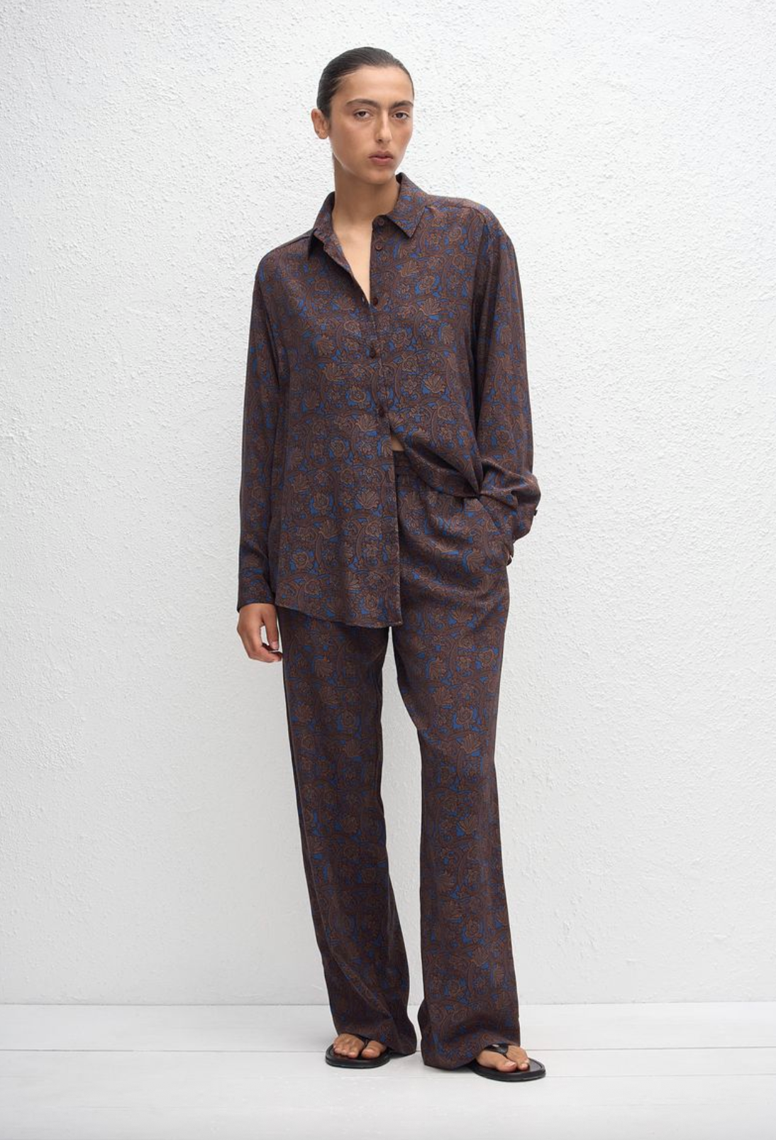 Matteau Long Sleeve Silk Shirt - Marrakesh