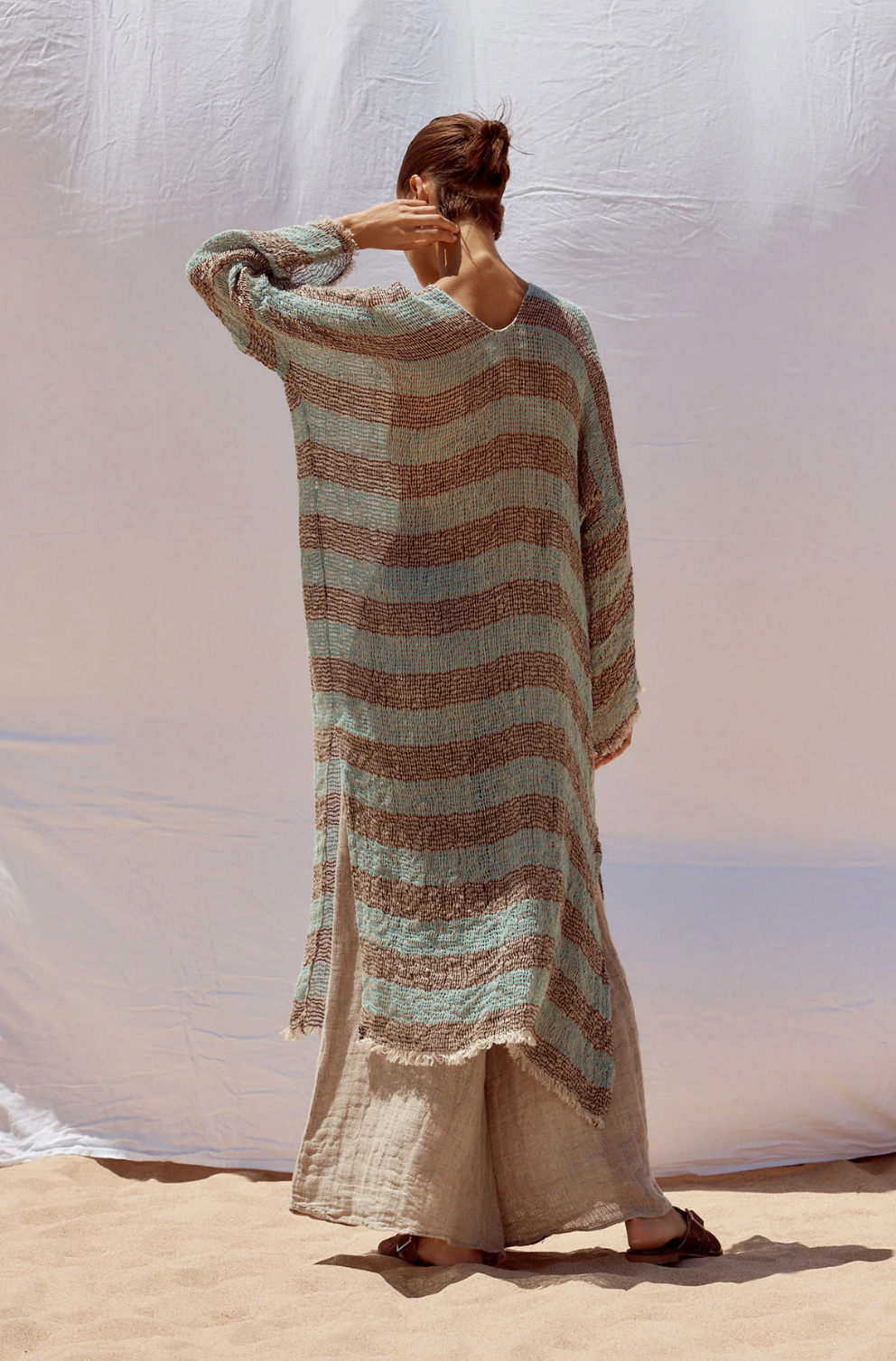 Estilo Emporio Azella Dress - Chocolate/Turquoise Pescatore Stripe