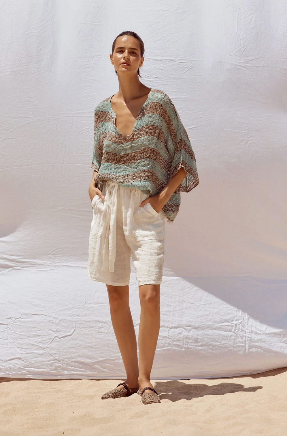 Estilo Emporio Miramare Top - Chocolate / Turquoise