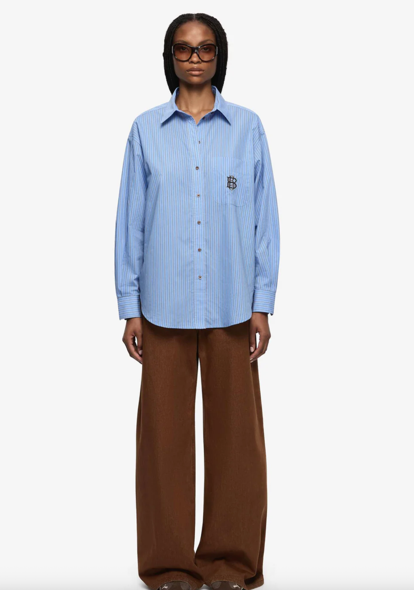 Bec and Bridge Linus Shirt - Chambray Blue Stripe